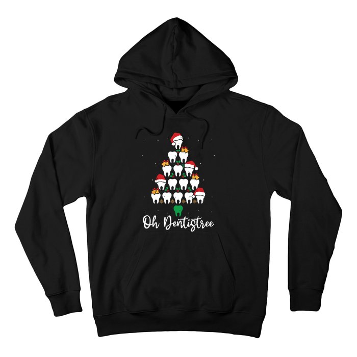 Funny Christmas Dentist Tree Dental Oh Dentistree Tooth Tree Hoodie