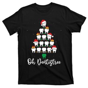 Funny Christmas Dentist Tree Dental Oh Dentistree Tooth Tree T-Shirt