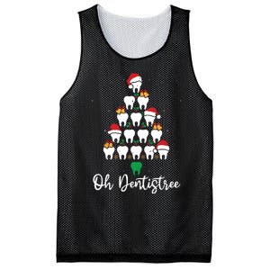 Funny Christmas Dentist Tree Dental Oh Dentistree Tooth Tree Mesh Reversible Basketball Jersey Tank