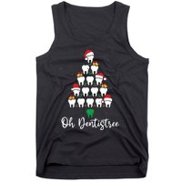 Funny Christmas Dentist Tree Dental Oh Dentistree Tooth Tree Tank Top