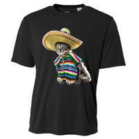 Funny Cinco De Mayo Cat Sombrero Poncho Party Gift Cooling Performance Crew T-Shirt