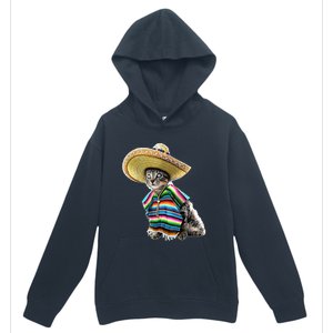 Funny Cinco De Mayo Cat Sombrero Poncho Party Gift Urban Pullover Hoodie