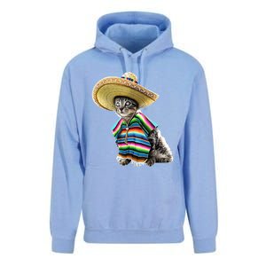 Funny Cinco De Mayo Cat Sombrero Poncho Party Gift Unisex Surf Hoodie