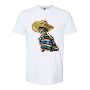 Funny Cinco De Mayo Cat Sombrero Poncho Party Gift Softstyle CVC T-Shirt