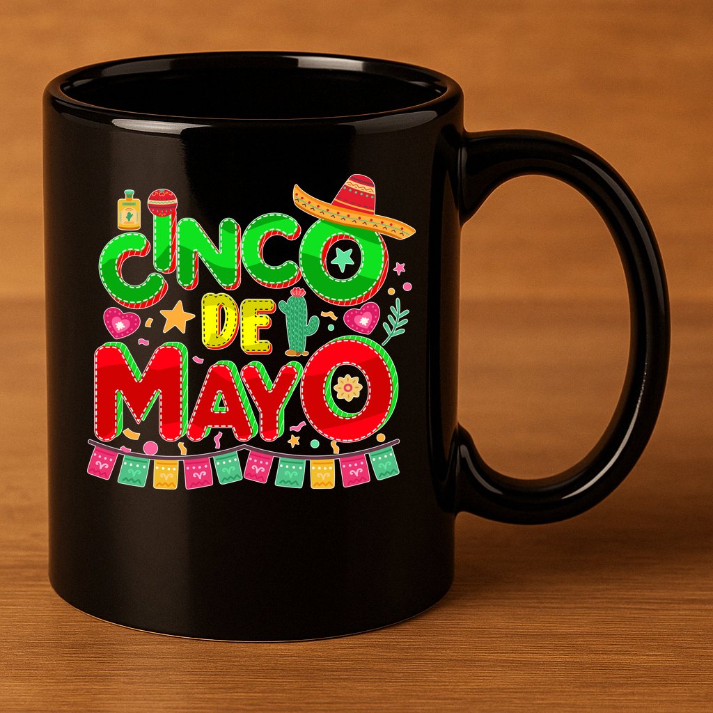 Festive Cinco De Mayo 11oz C Handle Ceramic Mug