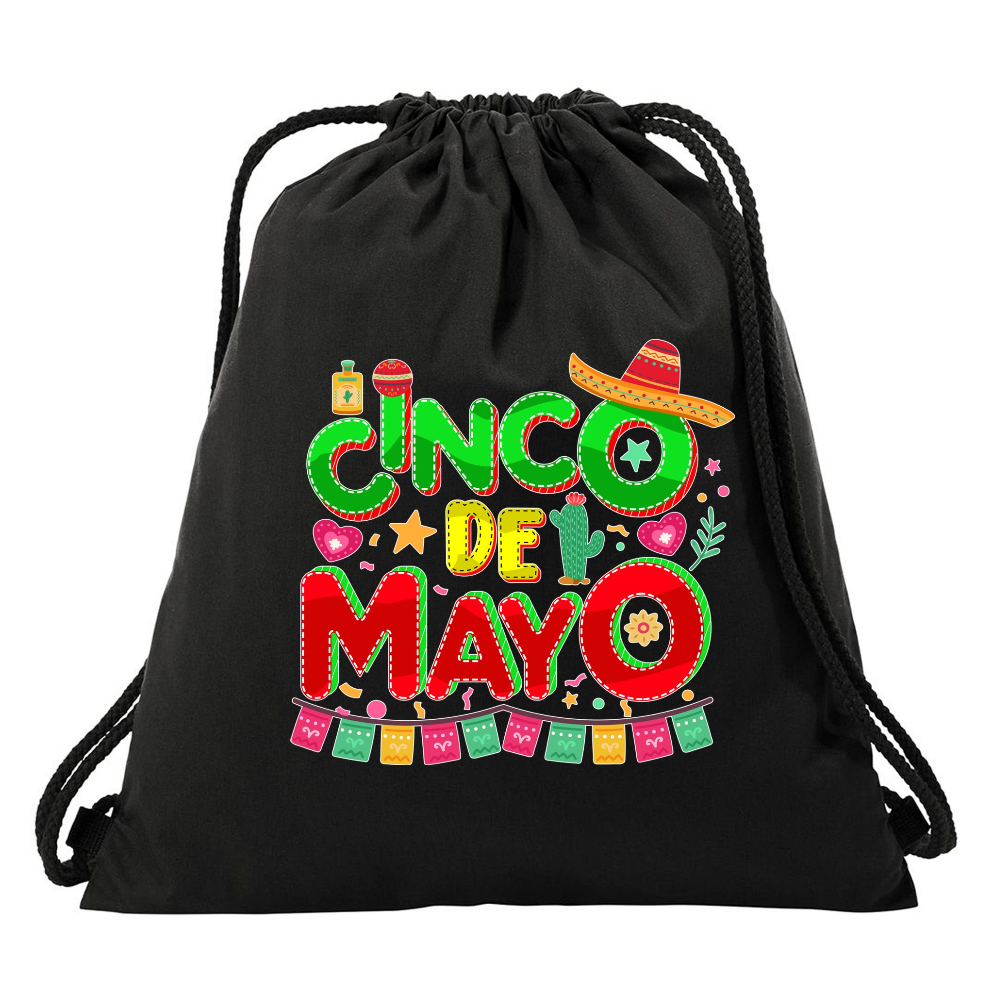 Festive Cinco De Mayo Drawstring Bag