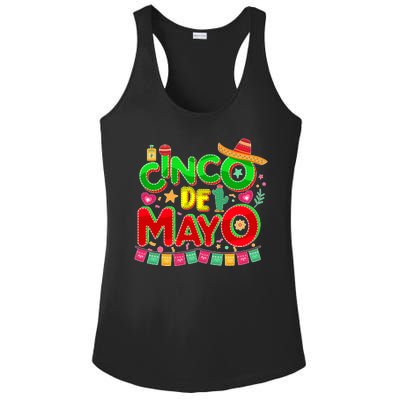 Festive Cinco De Mayo Ladies PosiCharge Competitor Racerback Tank