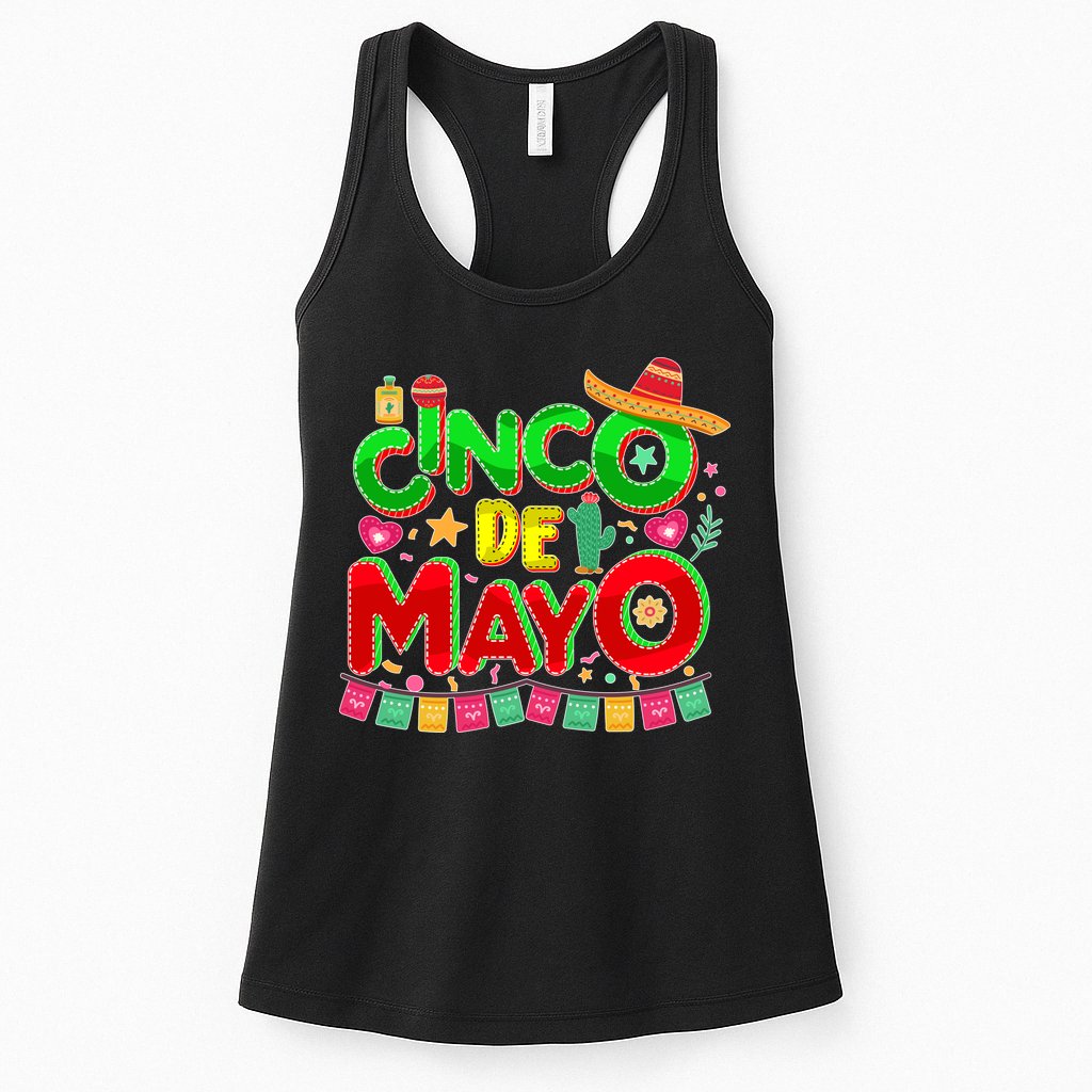 Festive Cinco De Mayo Womens Tank Top