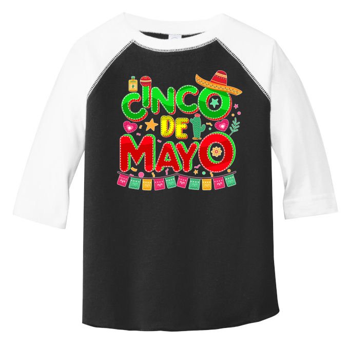 Festive Cinco De Mayo Toddler Fine Jersey T-Shirt