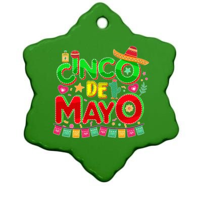 Festive Cinco De Mayo Ceramic Star Ornament