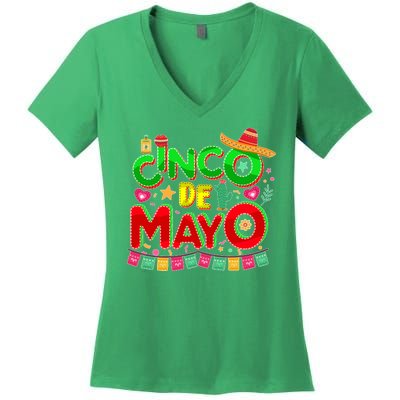 Festive Cinco De Mayo Women's V-Neck T-Shirt