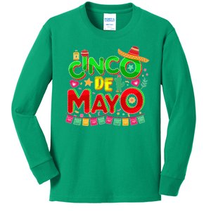 Festive Cinco De Mayo Kids Long Sleeve Shirt