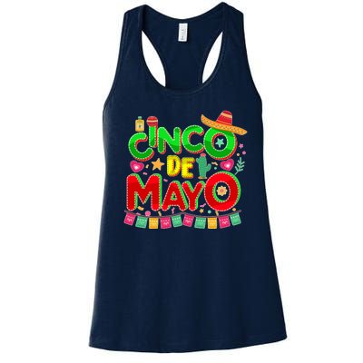 Festive Cinco De Mayo Women's Racerback Tank