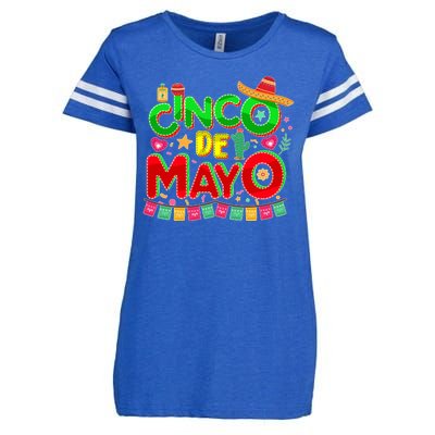 Festive Cinco De Mayo Enza Ladies Jersey Football T-Shirt