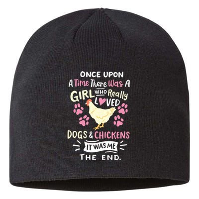 Funny Chicken Dog Lover For Women Girl Farmer Sustainable Beanie