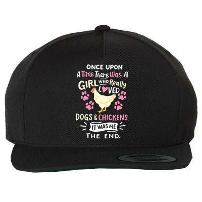 Funny Chicken Dog Lover For Women Girl Farmer Wool Snapback Cap