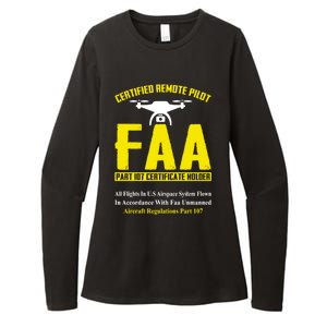 Faa Certified Drone Pilot Funny Remote Pilots Drone Life Great Gift Womens CVC Long Sleeve Shirt