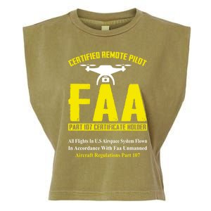 Faa Certified Drone Pilot Funny Remote Pilots Drone Life Great Gift Garment-Dyed Women's Muscle Tee