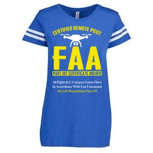 Faa Certified Drone Pilot Funny Remote Pilots Drone Life Great Gift Enza Ladies Jersey Football T-Shirt