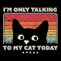 Funny Cat Design IM Only Talking To My Cat Today Retro Gift Impact Tech Backpack