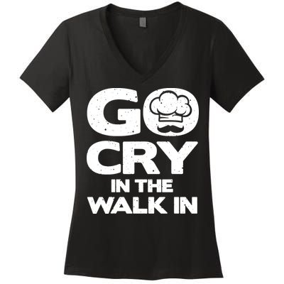 Funny Chef Design For Men Women Kitchen Chef Culinary Cook Women's V-Neck T-Shirt