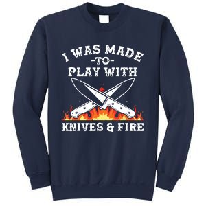 Funny Chef Design For Men Women Knives Play Cooking Lovers Sweatshirt