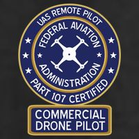 Faa Commercial Drone Pilot Gift 7 Panel Mesh Trucker Snapback Hat