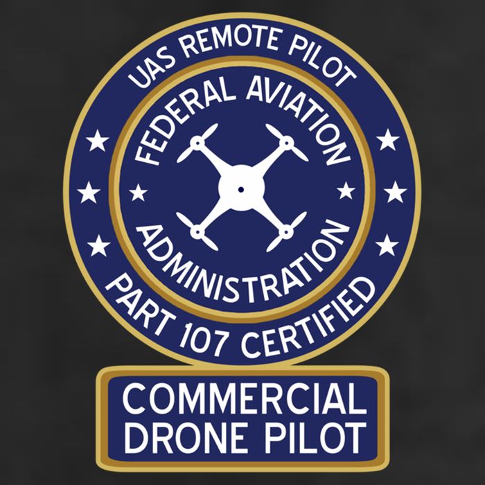 Faa Commercial Drone Pilot Gift 7 Panel Mesh Trucker Snapback Hat