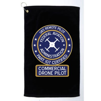 Faa Commercial Drone Pilot Gift Platinum Collection Golf Towel