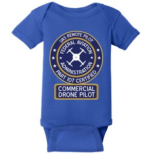 Faa Commercial Drone Pilot Gift Baby Bodysuit