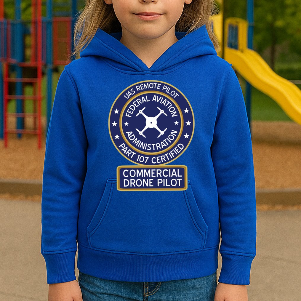 Faa Commercial Drone Pilot Gift Kids Hoodie