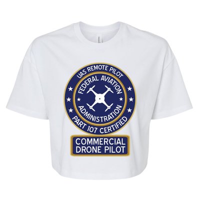 Faa Commercial Drone Pilot Gift Bella+Canvas Jersey Crop Tee