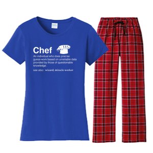 Funny Chef Definition Gift For Souschefs Gift Women's Flannel Pajama Set