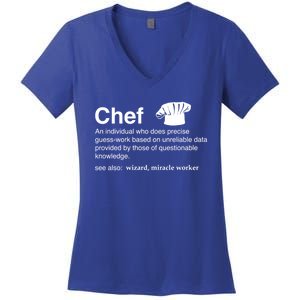 Funny Chef Definition Gift For Souschefs Gift Women's V-Neck T-Shirt