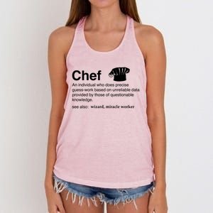 Funny Chef Definition Gift For Souschefs Gift Women's Knotted Racerback Tank