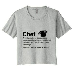 Funny Chef Definition Gift For Souschefs Gift Women's Crop Top Tee