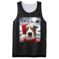 Funny Christmas Dog With Santa Dog Selfie With Santa Mesh Reversible Basketball Jersey Tank