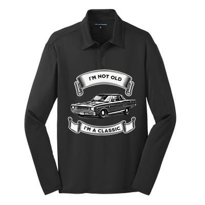 Funny Car Design IM Not Old IM A Classic Dodge Dart Silk Touch Performance Long Sleeve Polo