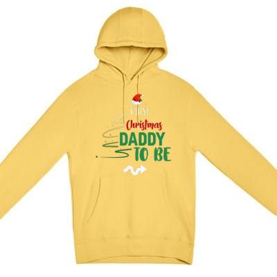 First Christmas Daddy To Be Pregnancy Announcement Gifts Funny Premium Pullover Hoodie