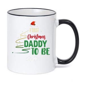 First Christmas Daddy To Be Pregnancy Announcement Gifts Funny 11oz Black Color Changing Mug