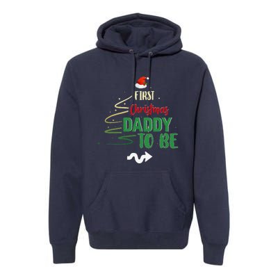 First Christmas Daddy To Be Pregnancy Announcement Gifts Funny Premium Hoodie