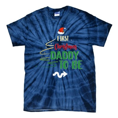 First Christmas Daddy To Be Pregnancy Announcement Gifts Funny Tie-Dye T-Shirt