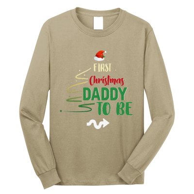 First Christmas Daddy To Be Pregnancy Announcement Gifts Funny Long Sleeve Shirt