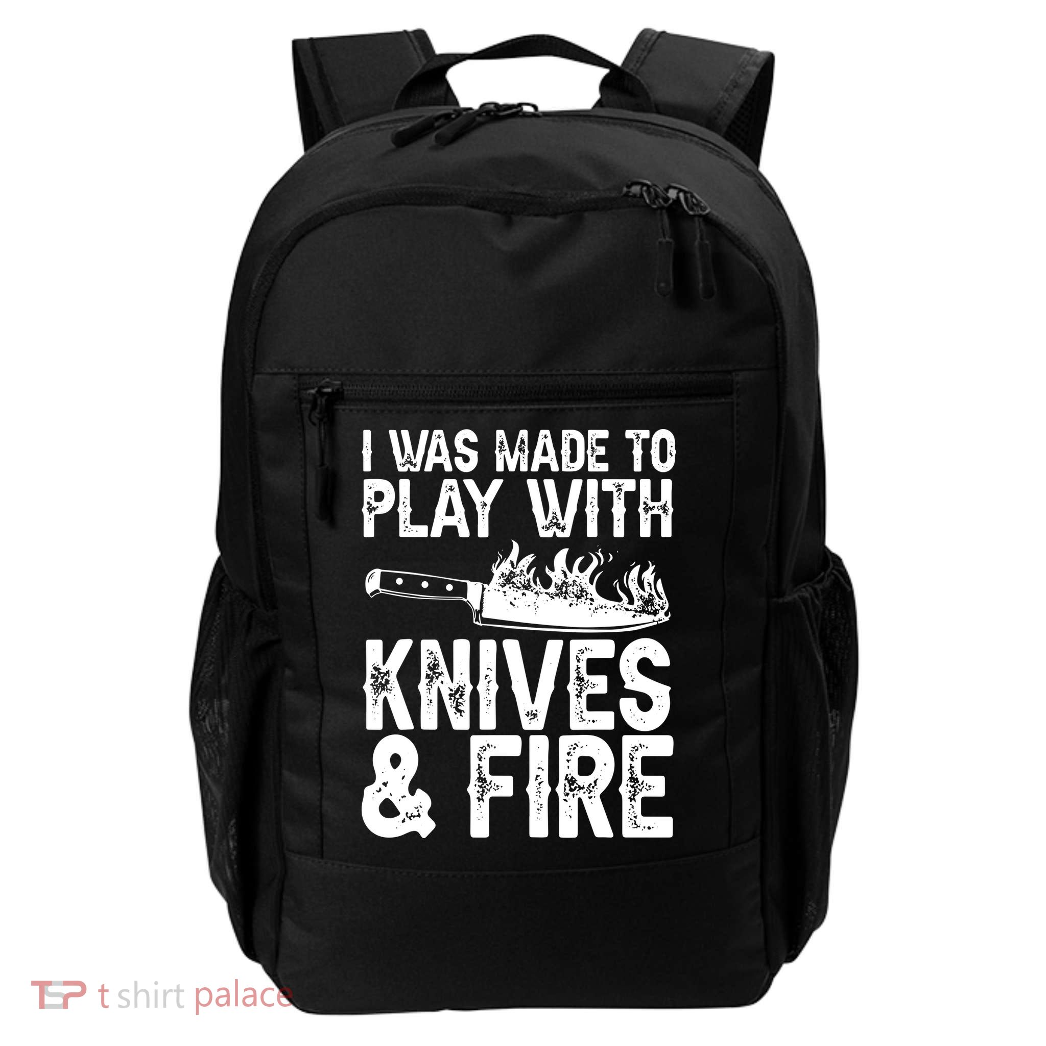 Funny Chef Design For Men Women Knives Play Cooking Lovers Backpack
