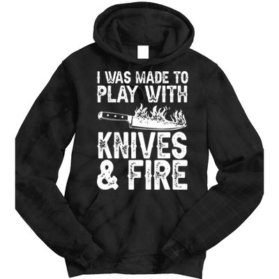 Funny Chef Design For Men Women Knives Play Cooking Lovers Tie Dye Hoodie