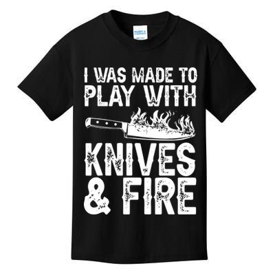 Funny Chef Design For Men Women Knives Play Cooking Lovers Kids T-Shirt
