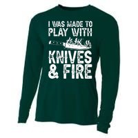 Funny Chef Design For Men Women Knives Play Cooking Lovers Cooling Performance Long Sleeve Crew