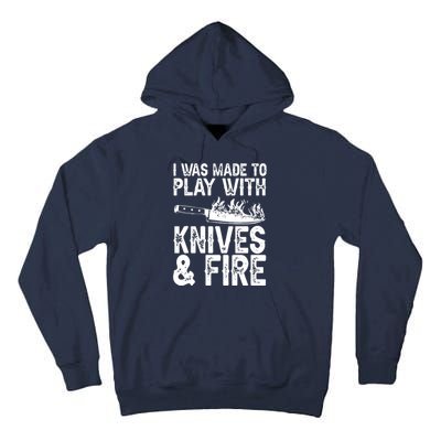 Funny Chef Design For Men Women Knives Play Cooking Lovers Tall Hoodie