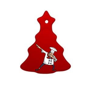 Funny Chef Design Cook Hiphop Dabbing Dance Gift Ceramic Tree Ornament