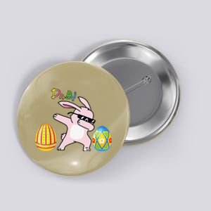 Funny Cool Dabbing Bunny Eggs For Easter Day Button